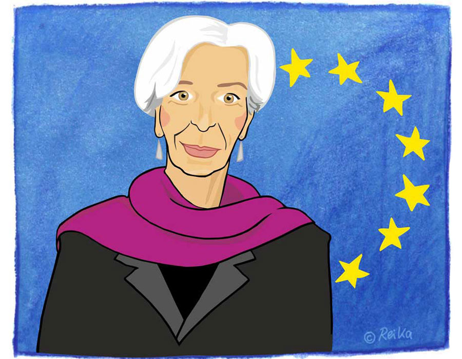 Christine Lagarde, Präsidentin der Europäischen Zentralbank - für Deutsche Bundesbank